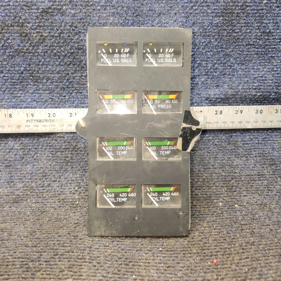 Used aircraft parts for sale, 39569-003 Rochester Gauges Piper PA34-220T Intrument Gauge Cluster (12V)