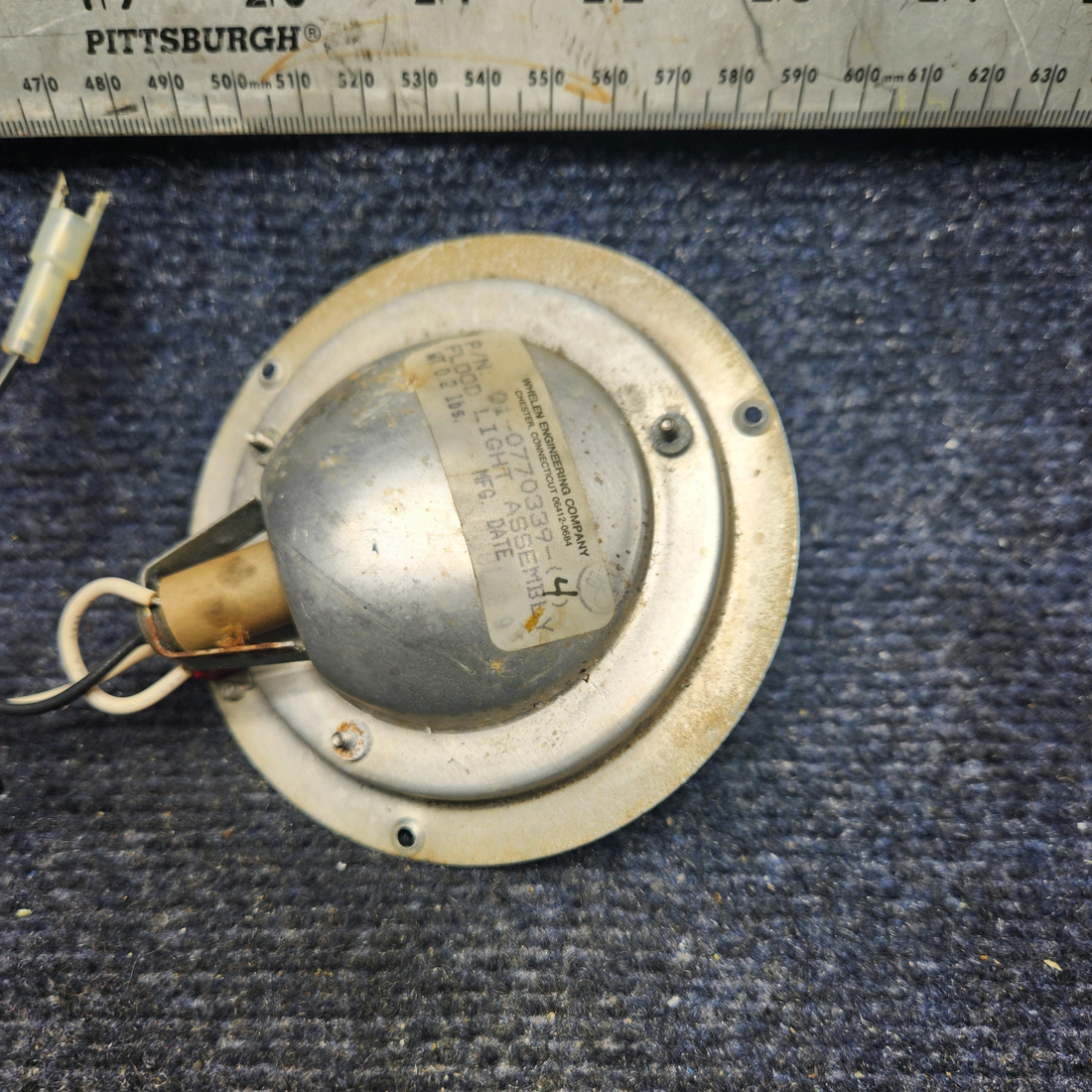 Used aircraft parts for sale, 01-0770339-04 PIPER PA28-161 Warrior III FLOODLIGHT ASSEMBLY (VOLTS: 28