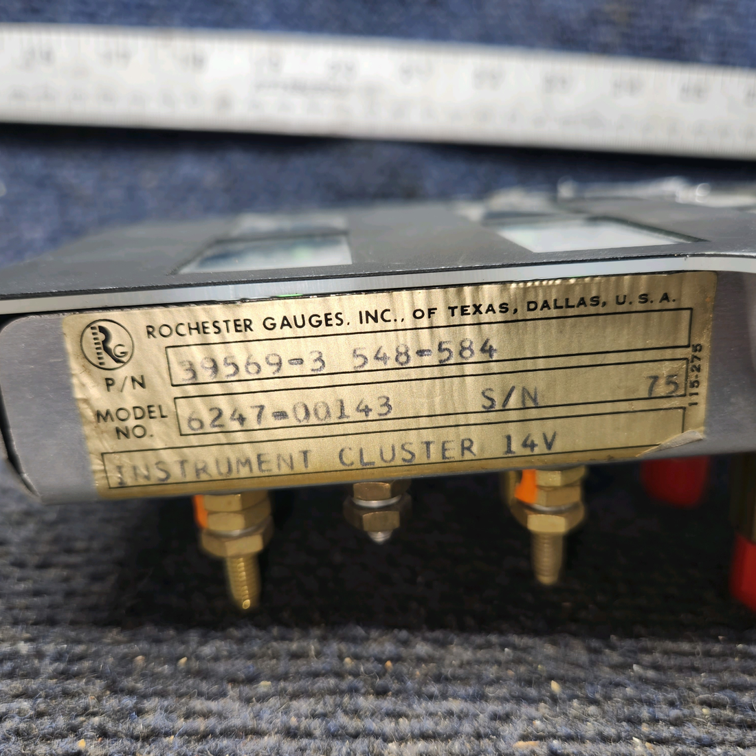 Used aircraft parts for sale, 39569-003 Rochester Gauges Piper PA34-220T Intrument Gauge Cluster (12V)