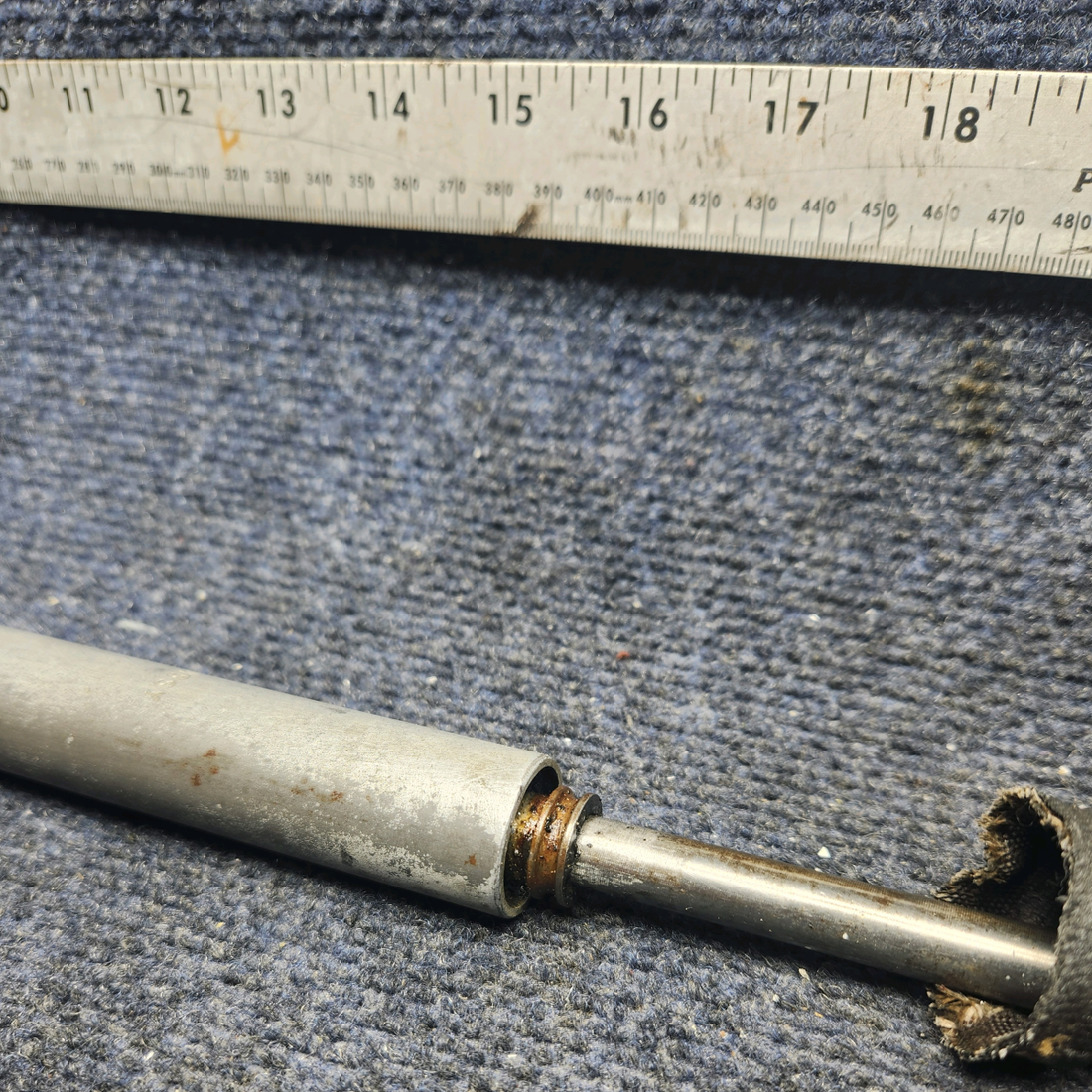 Used aircraft parts for sale, 35-825165 Beechcraft A23A Musketeer Custom III BARREL ASSEMBLY NOSE GEAR STEERING ARM