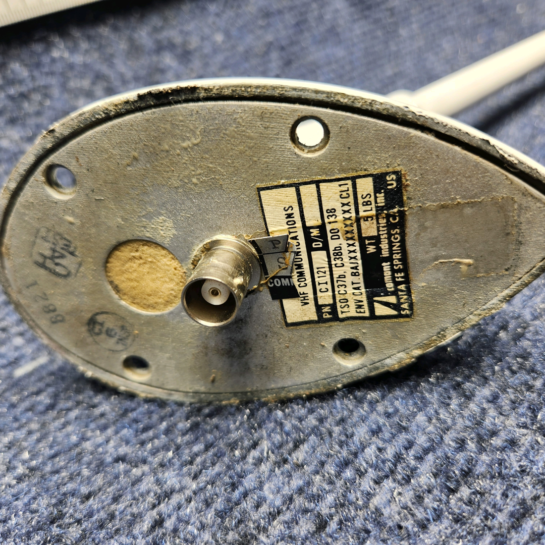 Used aircraft parts for sale, CI-121 Comant Beechcraft C23 SUNDOWNER COMANT VHF COMMUNICATIONS ANTENNA