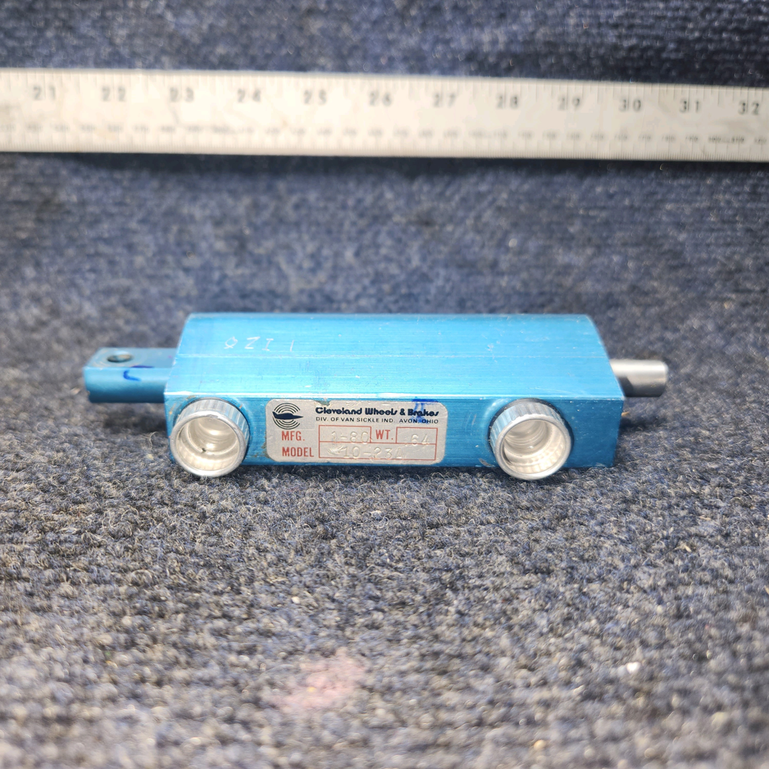 Used aircraft parts for sale, 455971 Cleveland 10-23A Piper PA-31 Brake Master Cylinder