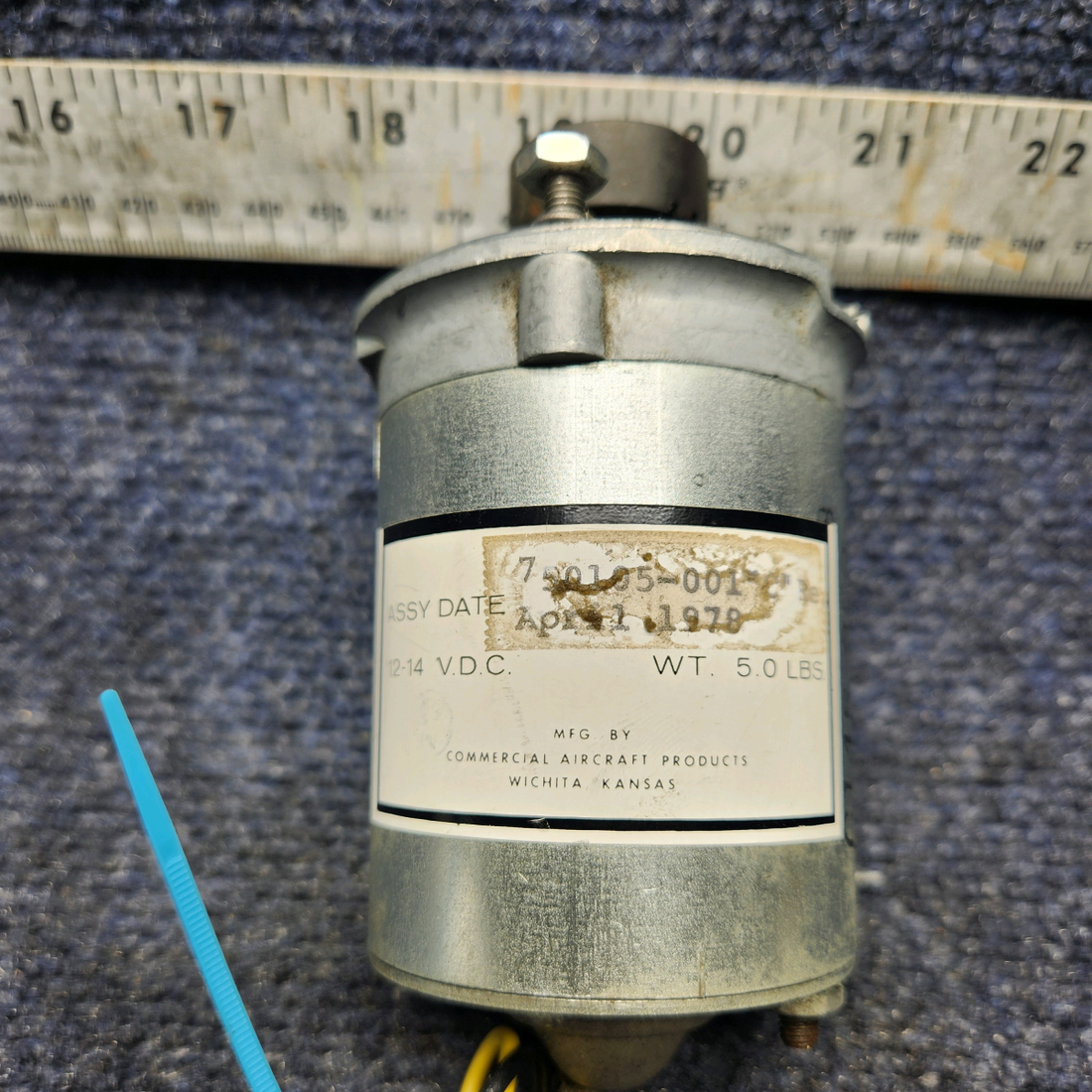 Used aircraft parts for sale, 750105-001 MOONEY M20J FLAP ACTUATOR MOTOR (VOLTS: 12-14)