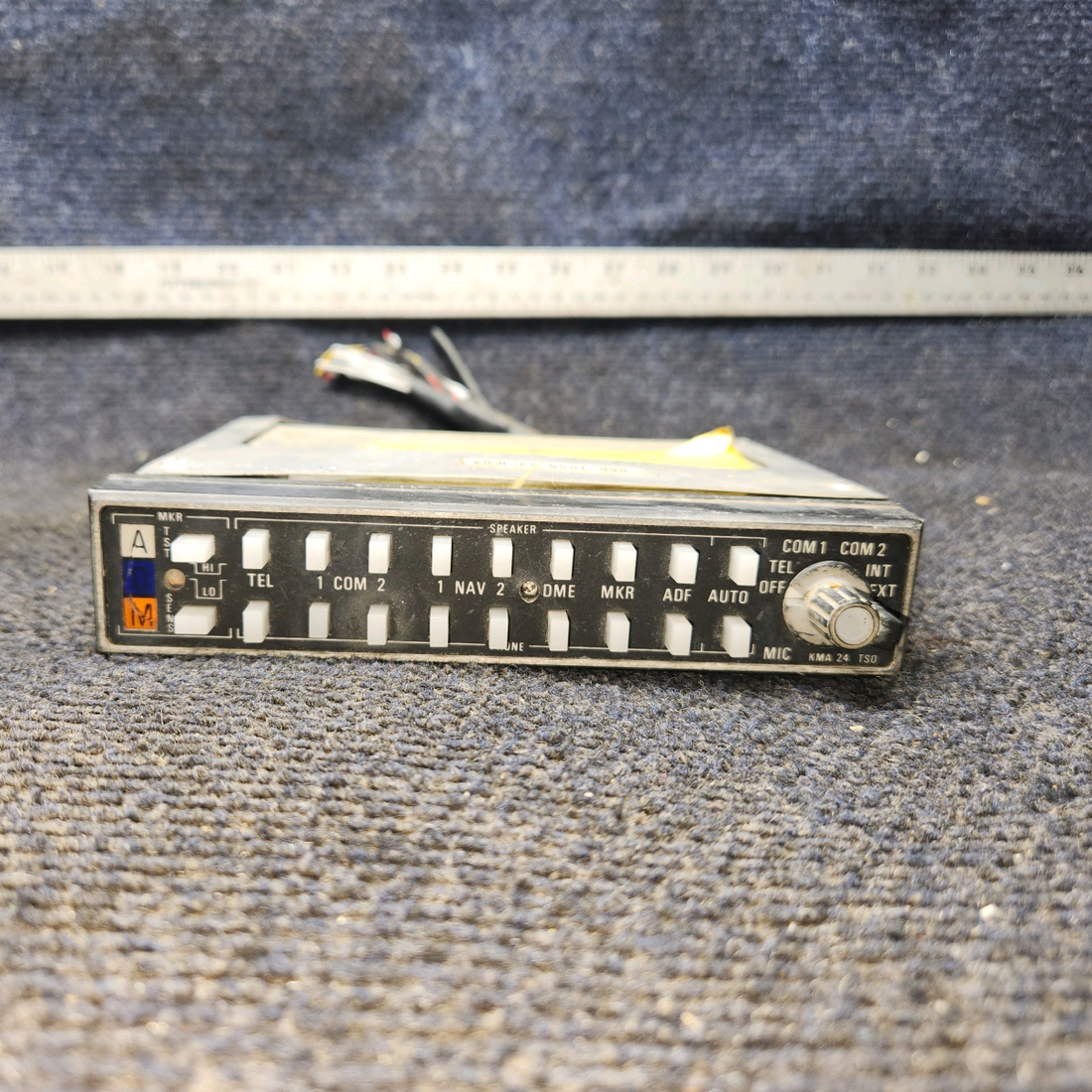 Used aircraft parts for sale, 066-1055-03 King KMA24 Cessna 172 Audio Selector Panel With Tray and Connector