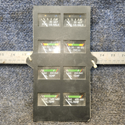 Used aircraft parts for sale, 39569-003 Rochester Gauges Piper PA34-220T Intrument Gauge Cluster (12V)