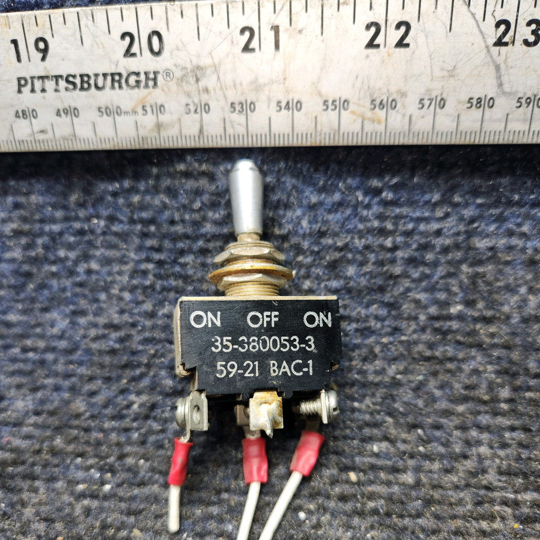 Used aircraft parts for sale, 35-380053-3 Beechcraft 95-B55 Toggle Switch Assy