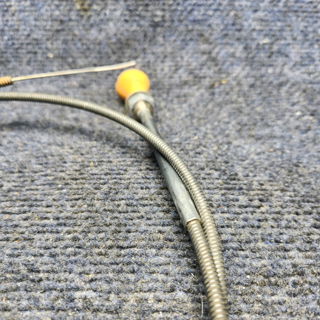 Used aircraft parts for sale, 35-380051-27 Beechcraft F33A CABIN HEAT CONTROL CABLE ASSEMBLY (L: 46-1/4")