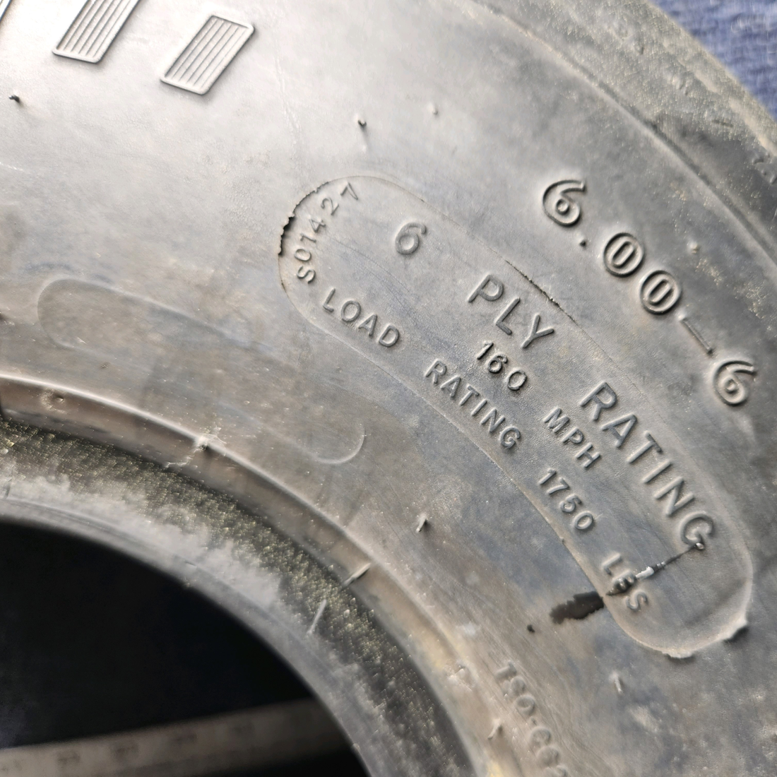 Used aircraft parts for sale, 606C66-8 Goodyear Beechcraft 35-33 Flight Custom III Tire