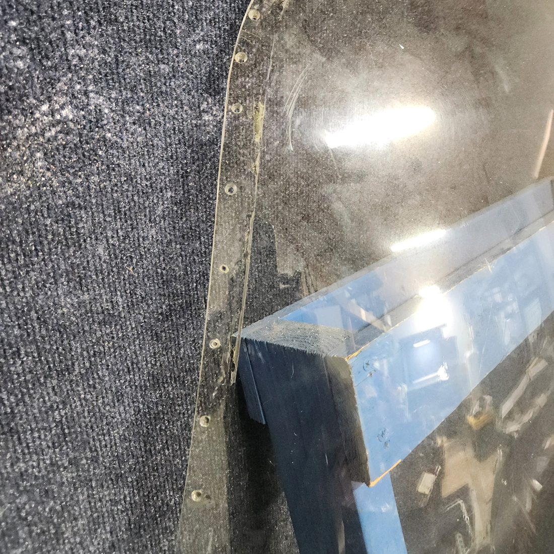 Used aircraft parts for sale, 35-410474-61 Beechcraft 35-33 Windshield (0.2525")