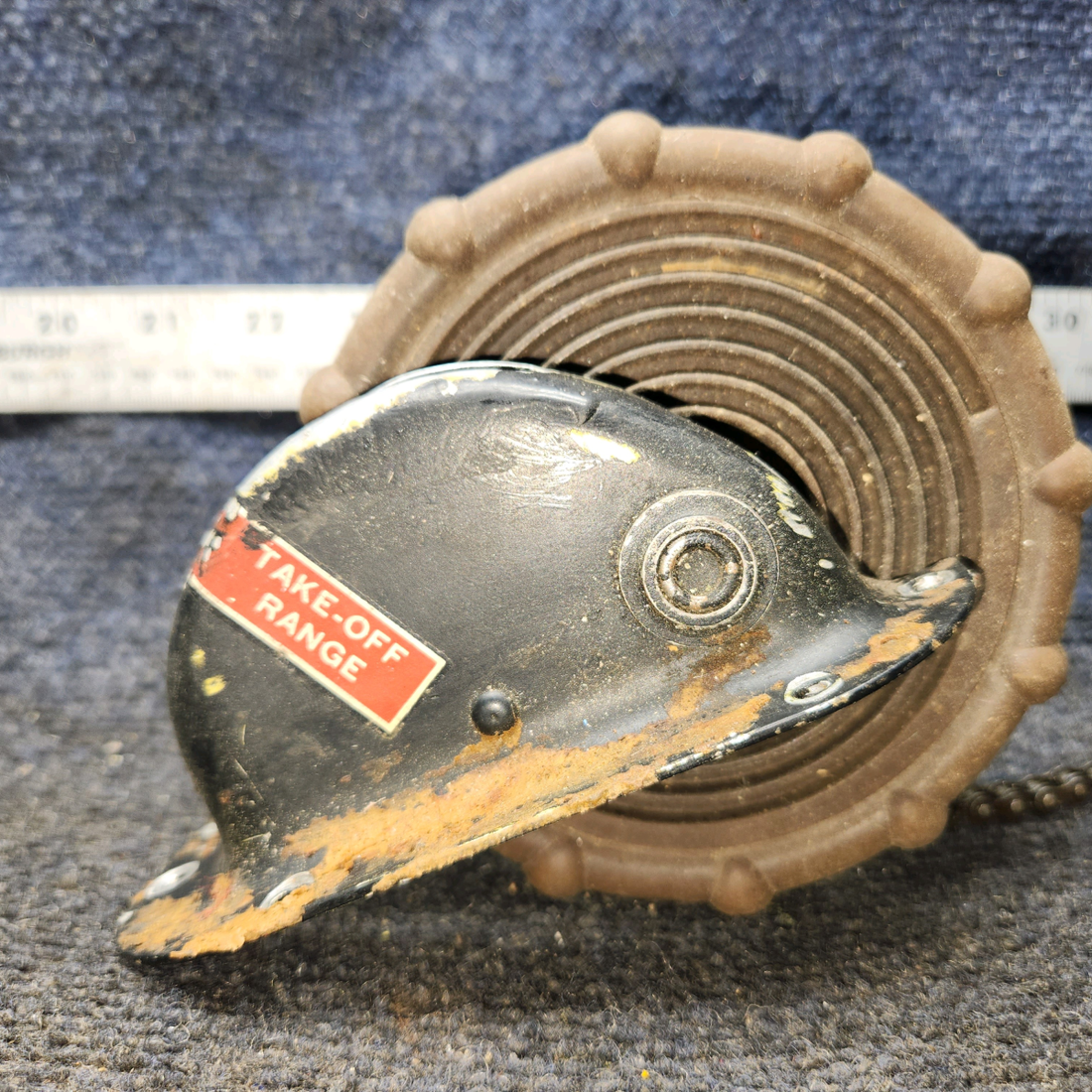 Used aircraft parts for sale, 0510127 Cessna C175 Elevator Tab Control Wheel W/Cover and Indicator