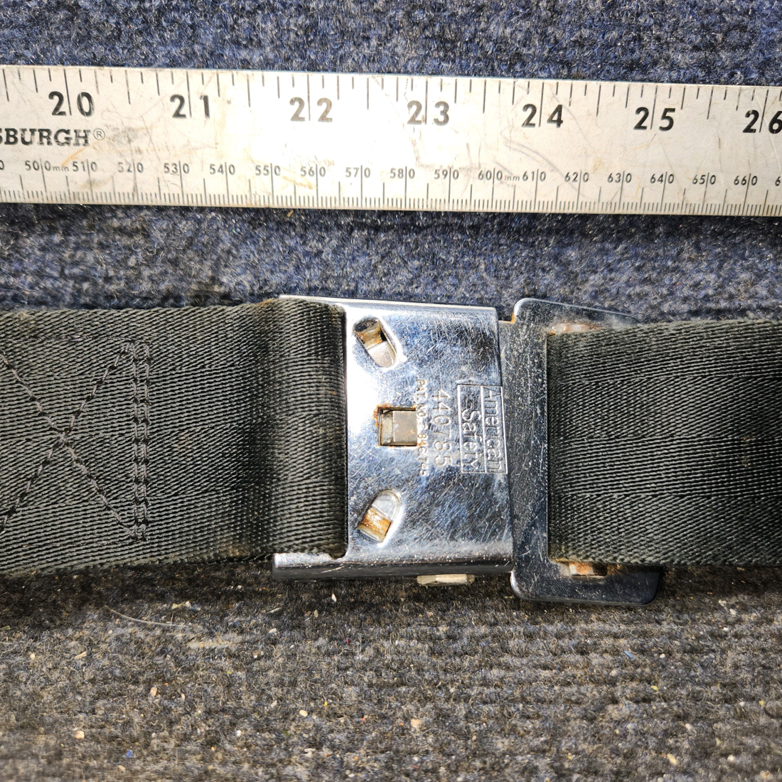 Used aircraft parts for sale, 551-390, 551-374 Aero Fabricators 90-91R60 Piper PA28-161 Safety Belt (Faded Tag)