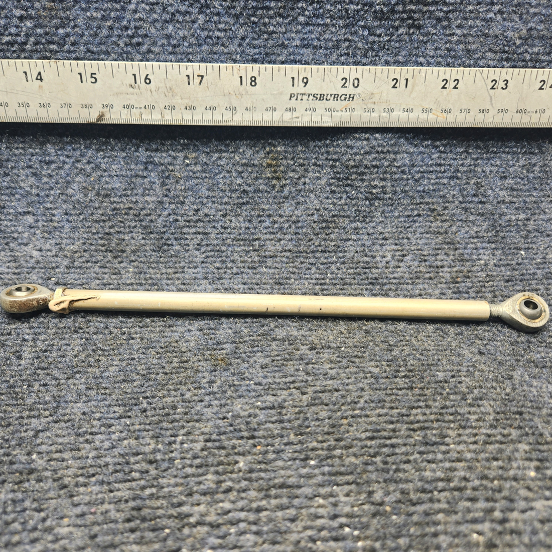 Used aircraft parts for sale, 169-524013-33 Beechcraft A23A Musketeer Custom III RUDDER PEDAL CONTROL ROD INTERCONNECT FWD