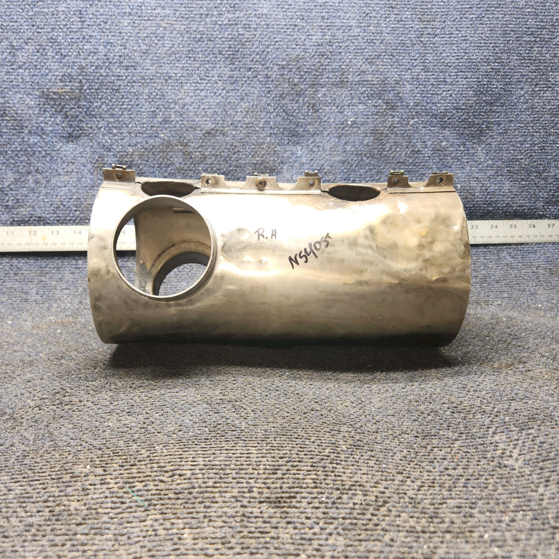 Used aircraft parts for sale, 0550176-38 Cessna 172E Exhaust Muffler Shroud RH