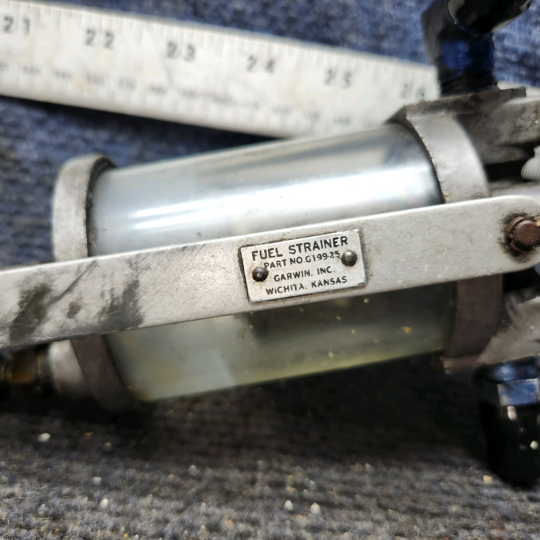 Used aircraft parts for sale, G199-25 Garwin Cessna 172 Fuel Strainer Assembly