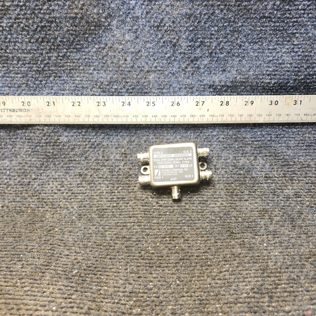 Used aircraft parts for sale, CI-1125 Comant Cessna 172E Antenna Diplexer Dual VOR and Dual Glideslope