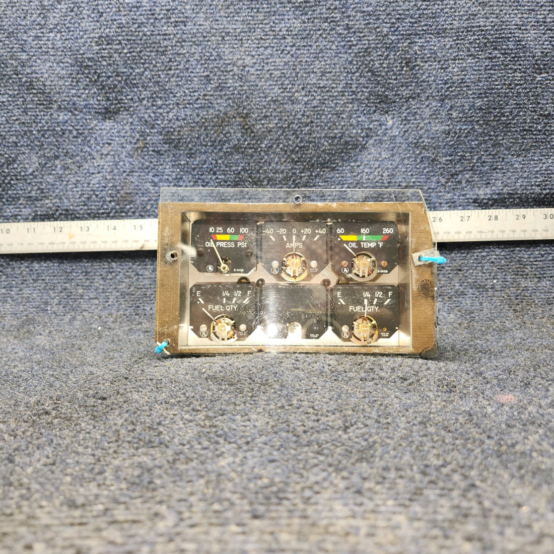 Used aircraft parts for sale, 169-380103-5 Beechcraft A24R Instrument Cluster Beech Sierra