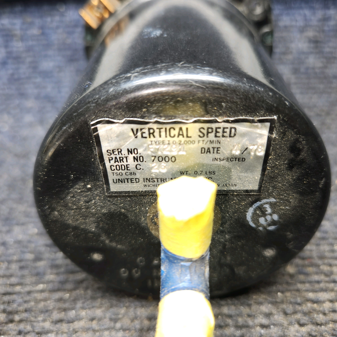 Used aircraft parts for sale, 7000 United Instruments Cessna 182 Vertical Speed