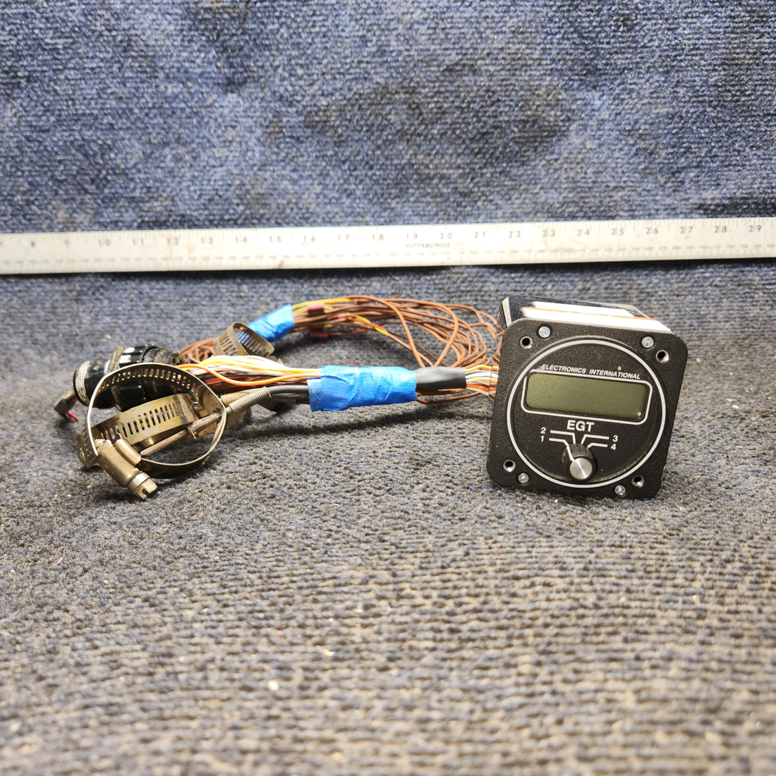 Used aircraft parts for sale, E-4 EGT Electronics International E-4 cessna 150G 4-Channel EGT with Connector and Probes