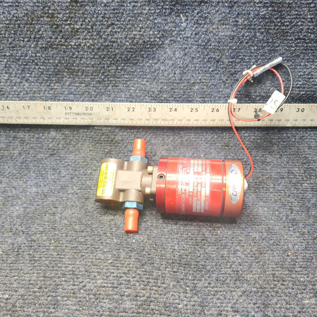 Used aircraft parts for sale, 1500-00-15 Cessna 172RG Fuel Boost Pump 28 Volts.
