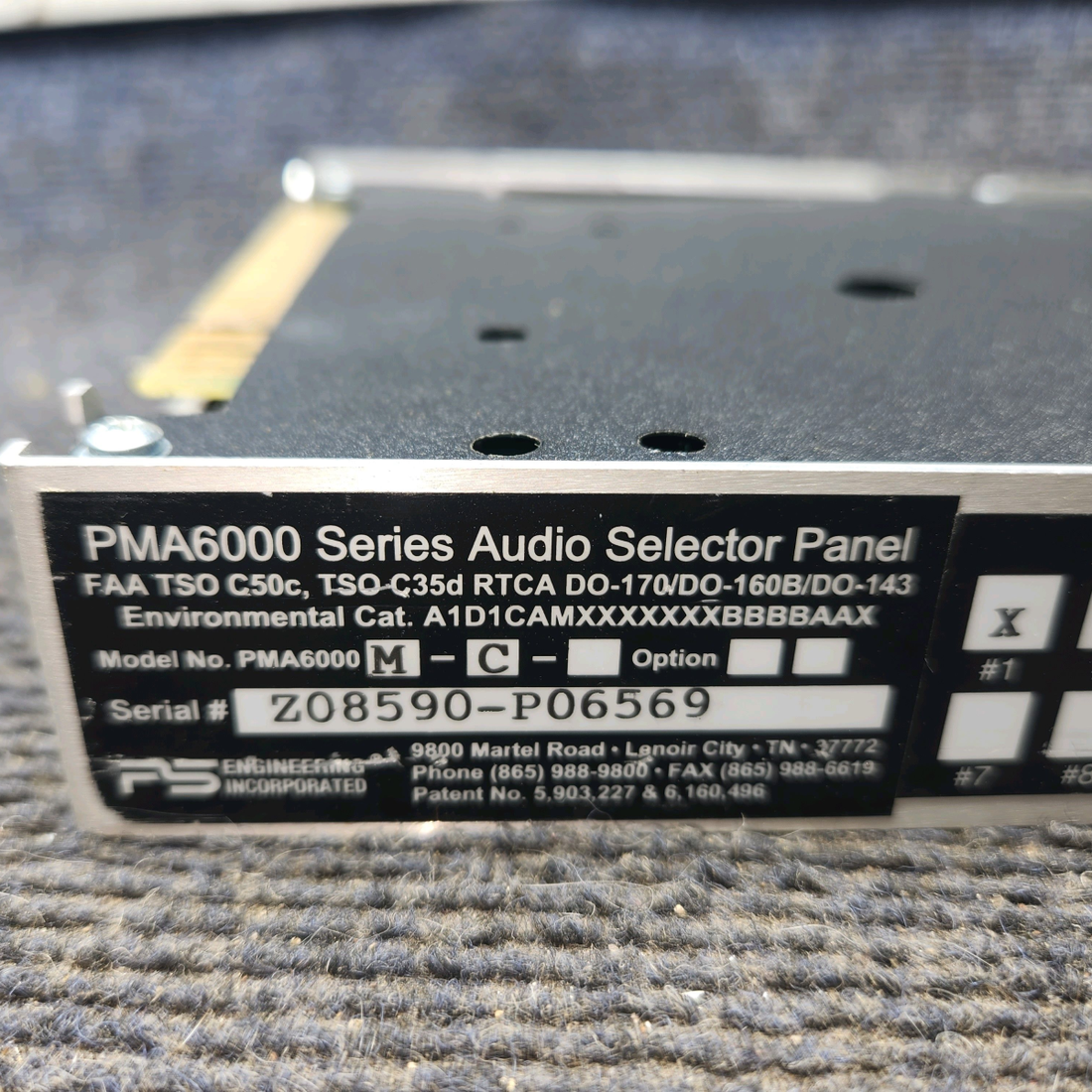 Used aircraft parts for sale, PMA6000M-C PS Engineering cessna 172N Audio Panel