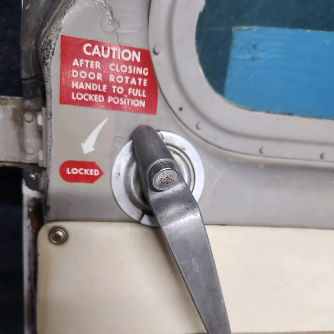 Used aircraft parts for sale, 33-400300 Beechcraft 35-33 Cabin Door RH with Storm Window