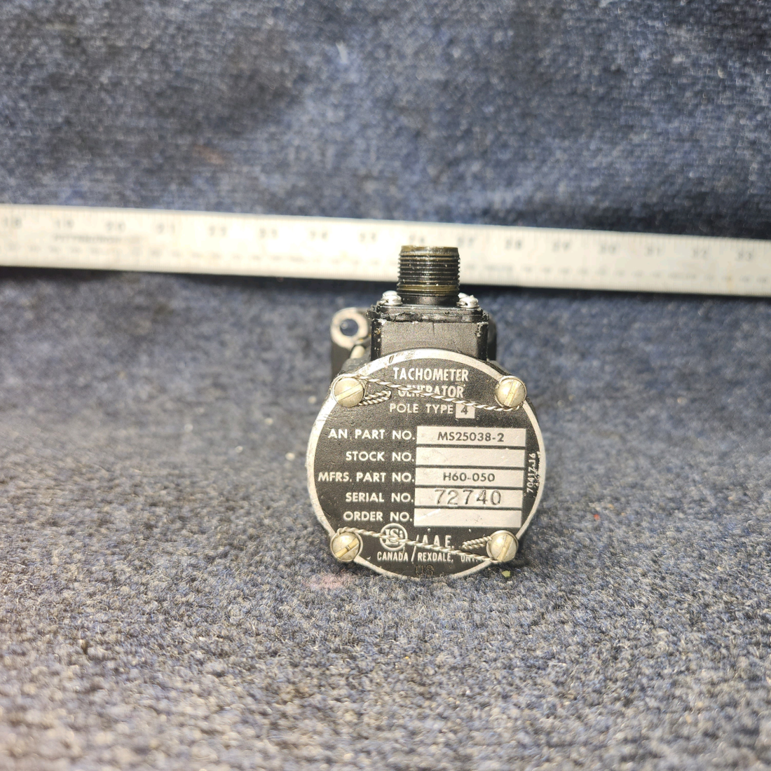 Used aircraft parts for sale, MS25038-2 L. Sincleir BEECHCRAFT 95-55B Tach Generator