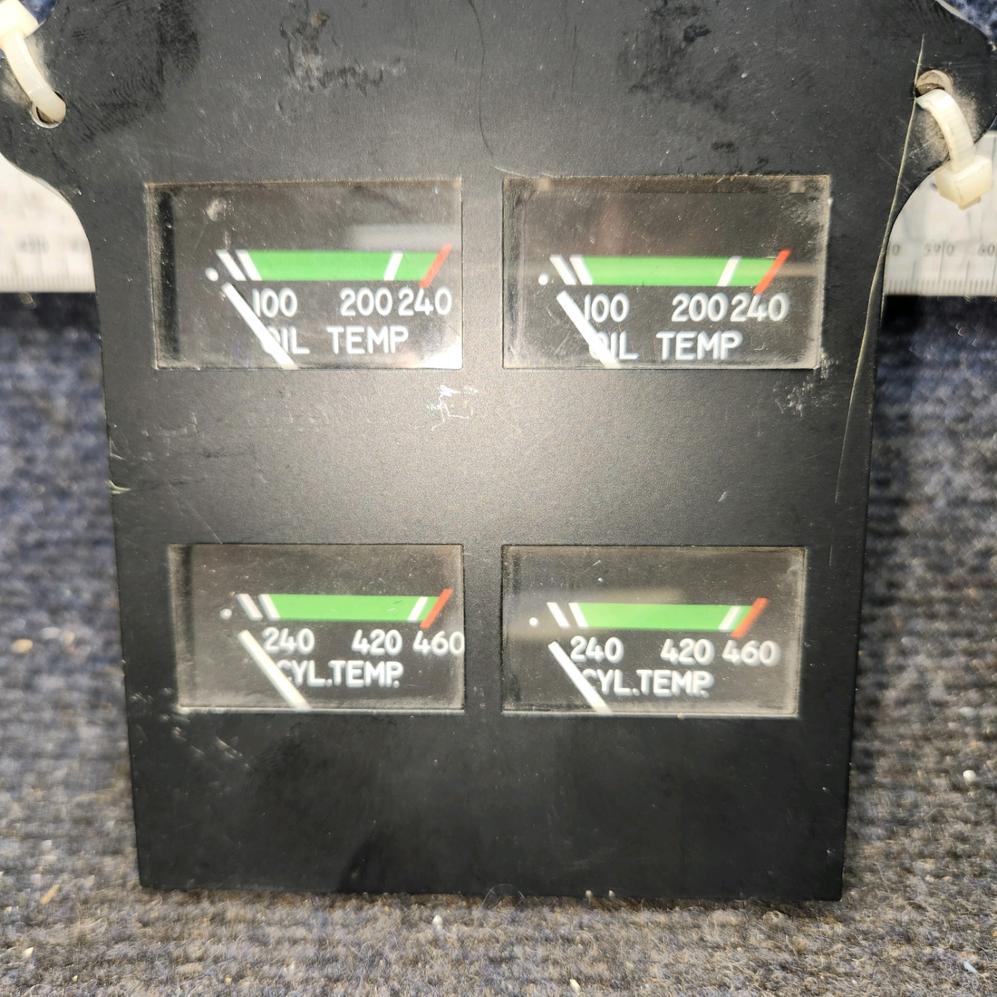 Used aircraft parts for sale, 39569-003 Rochester Piper PA34-220T Instrumet Gauge Cluster (12V)