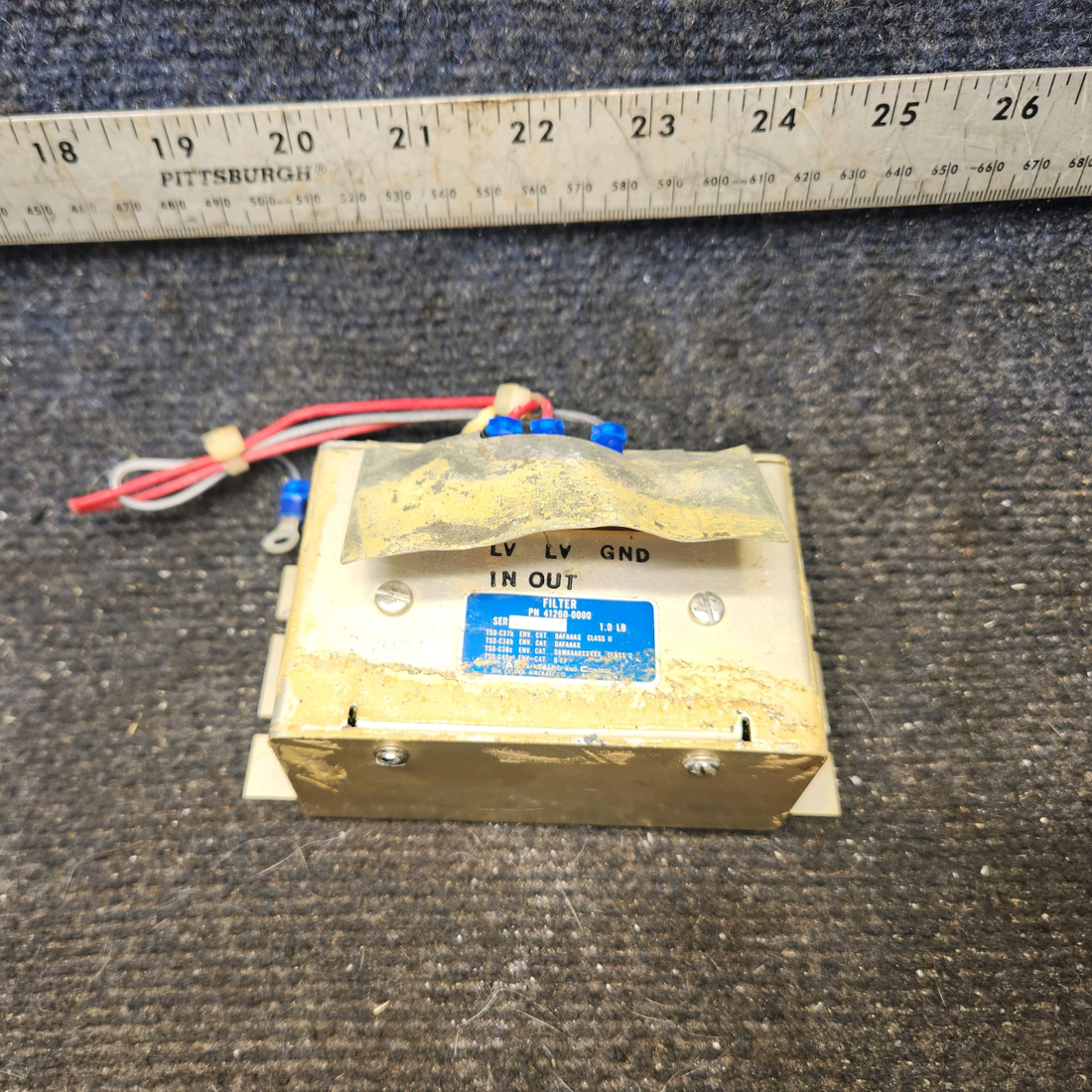 Used aircraft parts for sale, 41260-0000 ARC cessna 172N Line Filter