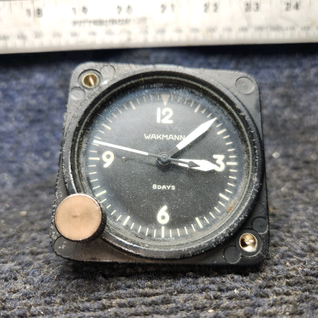 Used aircraft parts for sale, 99478-000 Wakmann Piper PA28-140 8-Day Clock Indicator (USE: 600-102)