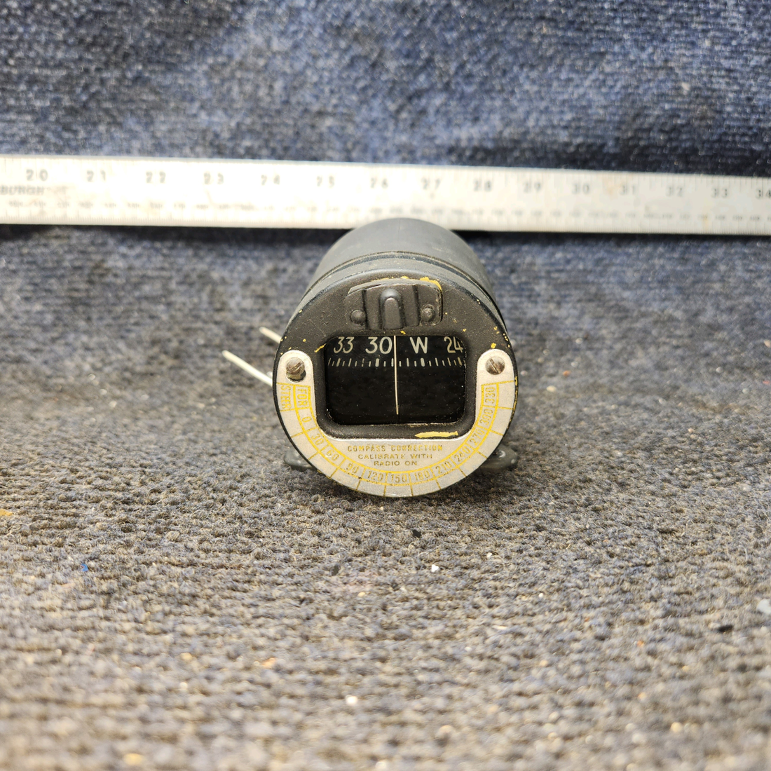 Used aircraft parts for sale, 02400-L4P Airpath Beechcraft 35-33 Dash Mounted Compass Indicator, Lighted