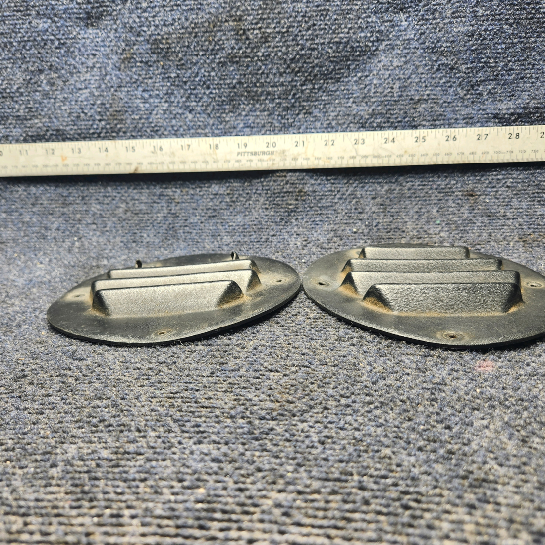 Used aircraft parts for sale, 66788-000 Piper PA28-140 Cabin Air Cover set of 2, 1 has damage.