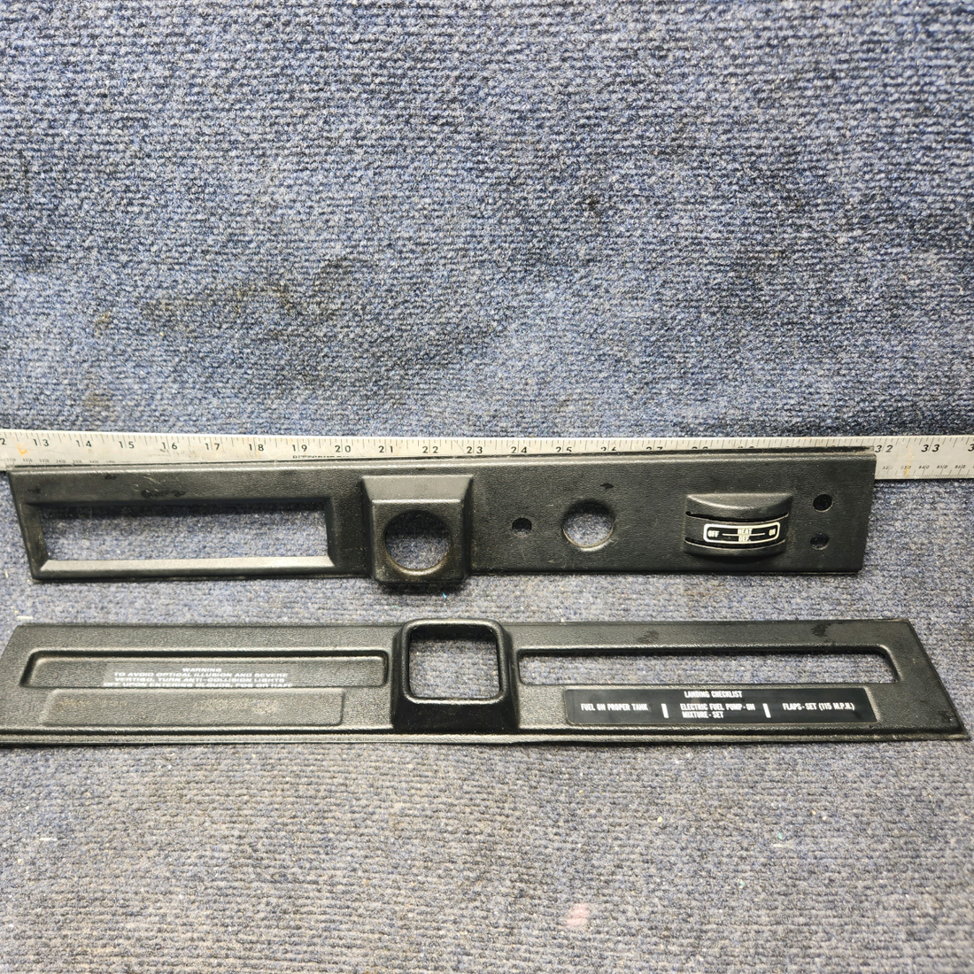Used aircraft parts for sale, 01-028423-01 PIPER PA28-140 Instrument Panel Cover - RH/LH/Middle Panel