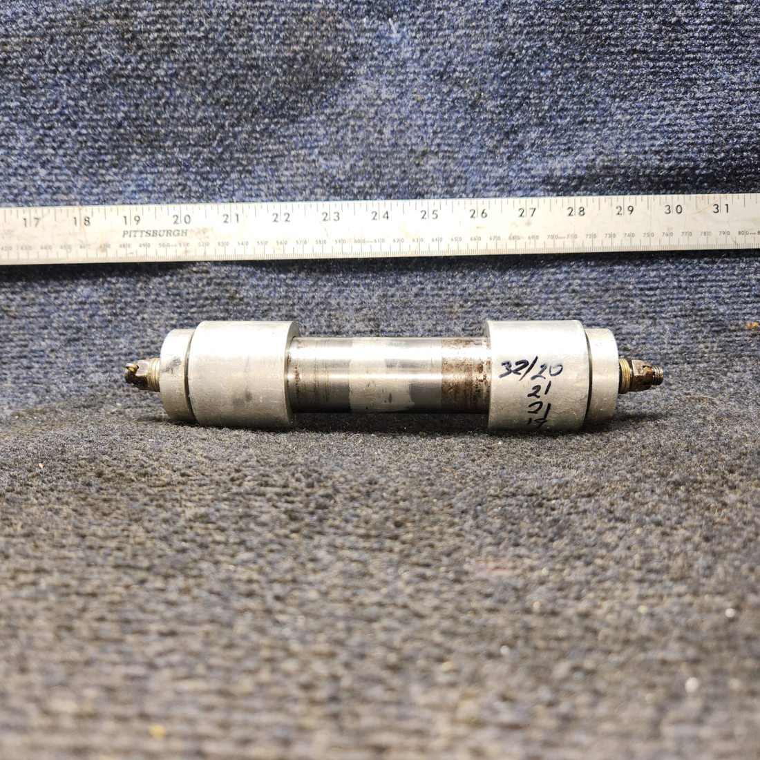 Used aircraft parts for sale, 0543001, 0543037-1, 0543003 Cessna 172 Nose Gear Axle Tube w Spacers & Ferrule