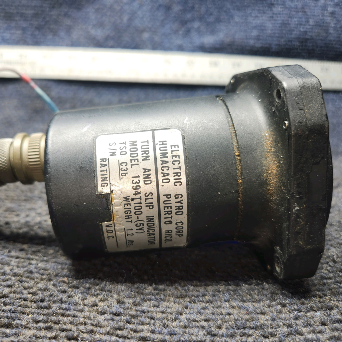 Used aircraft parts for sale, 1394T100-5Y Cessna 172E Turn and Slip Indicator (14–28 Volts)