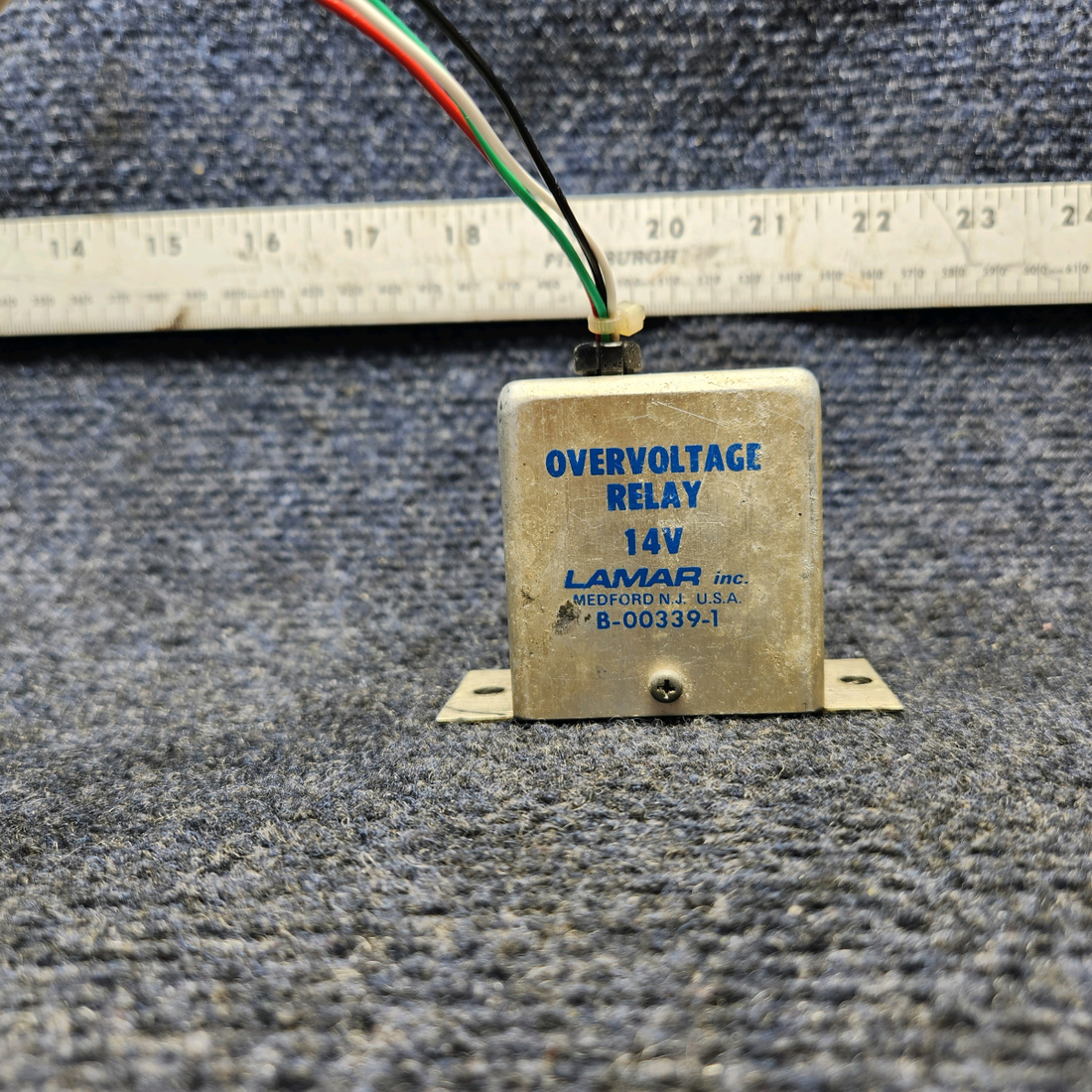 Used aircraft parts for sale, B-00339-1 Lamar Beechcraft A24R Overvoltage Relay (Volts: 14)