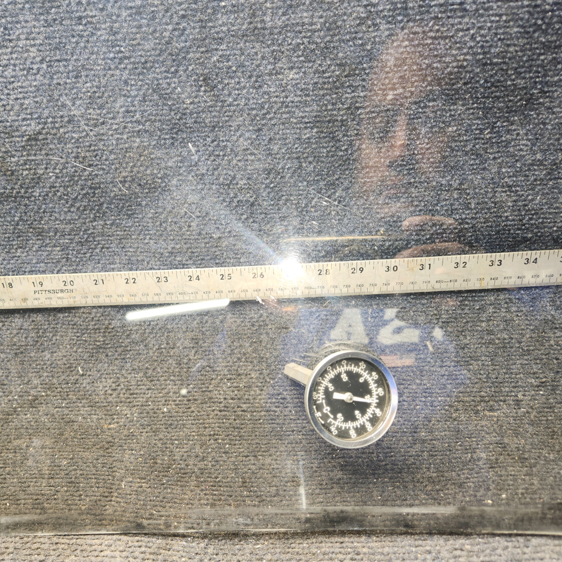 Used aircraft parts for sale, 69220-022 Piper PA32RT-300 Tinted Windshield with OAT Gauge - LH (0.1440")