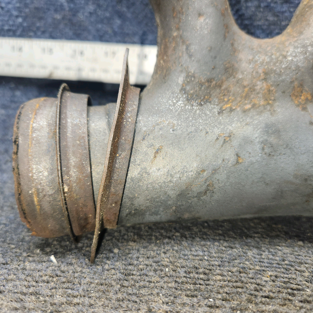 Used aircraft parts for sale, 35-950116 Beechcraft F35 Exhaust Stack Assembly - RH - Edge wear