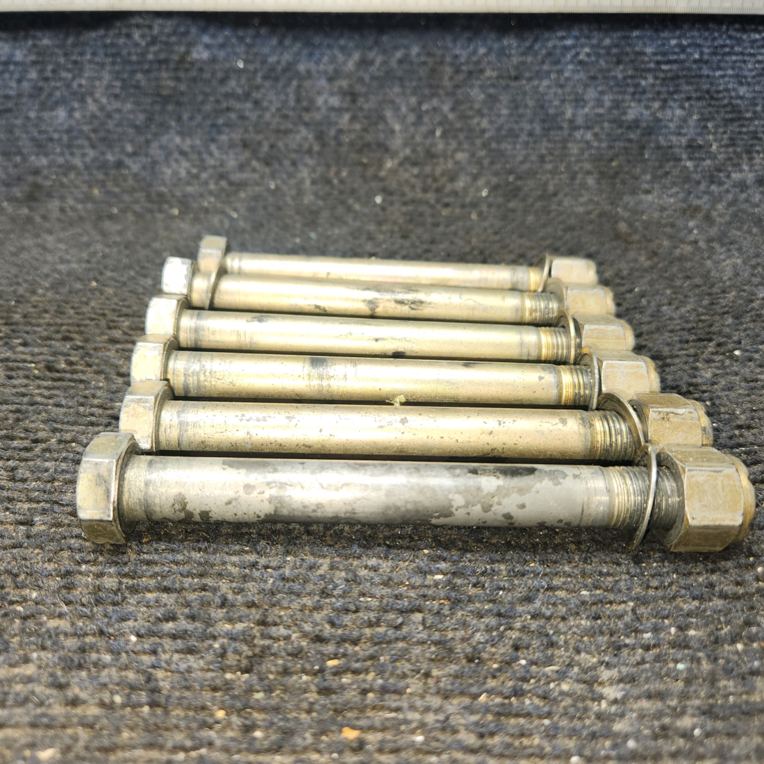 Used aircraft parts for sale, A2513-16 Cessna 172E Prop Bolts (6) (1/2 Bolt 3/4 Head 4.75 in Long)