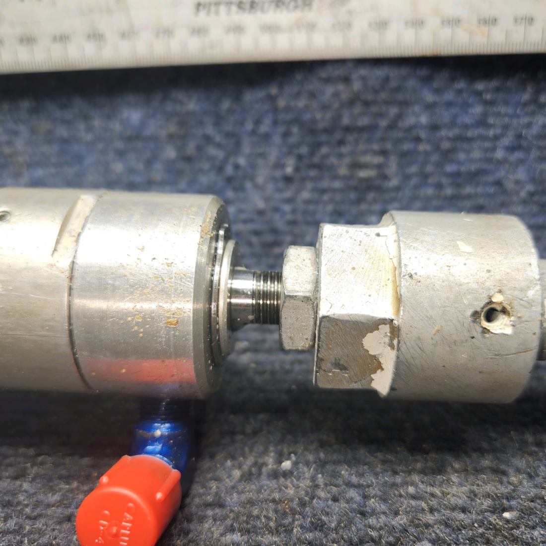 Used aircraft parts for sale, 169-380050-1 Beechcraft A24R Gerdes Steering Rod Actuator with Bracket