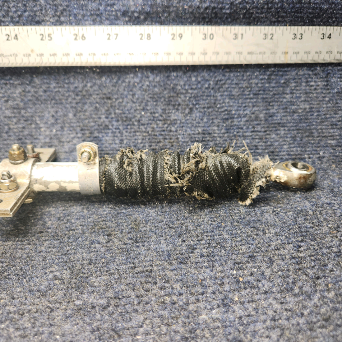 Used aircraft parts for sale, 169-380050-1 Beechcraft A24R Gerdes Steering Rod Actuator with Bracket