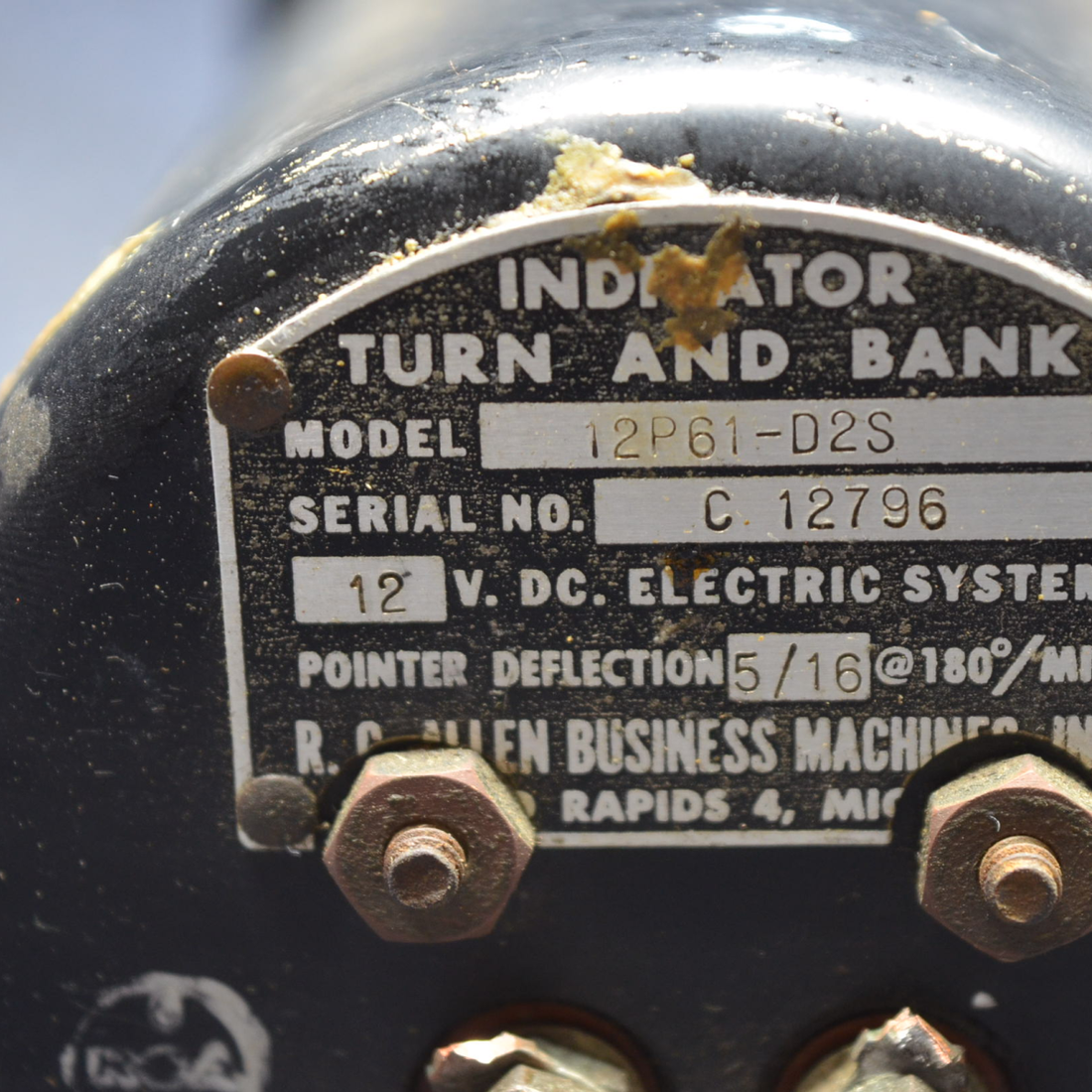 Used aircraft parts for sale, 12P61-D2S Cessna C175 TURN AND BANK INDICATOR