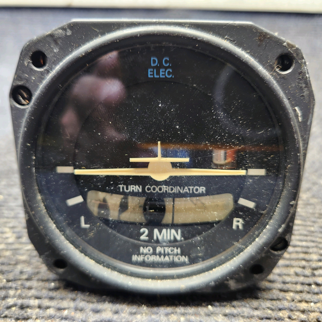 Used aircraft parts for sale, 42320-0014 Electric Gyro Corp 1394T100 cessna 172N Turn Coordinator Indicator – 14V
