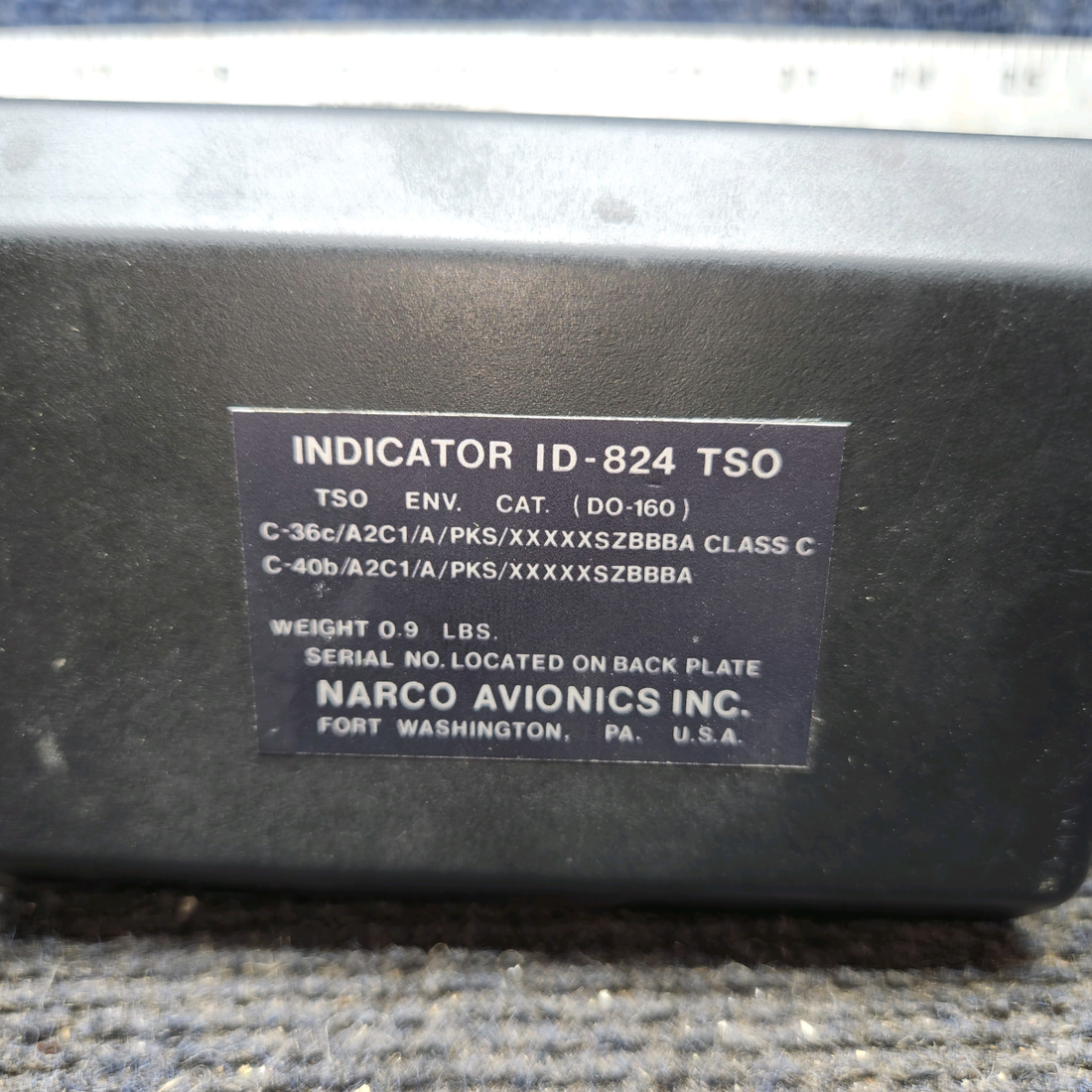 Used aircraft parts for sale, ID-824 Narco Avionics ID-824 Piper PA28-140 VOR LOC Indicator