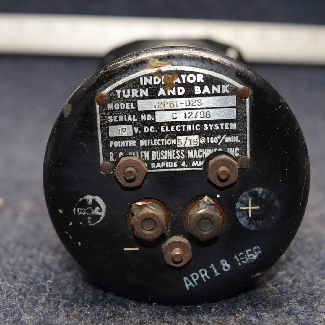 Used aircraft parts for sale, 12P61-D2S Cessna C175 TURN AND BANK INDICATOR