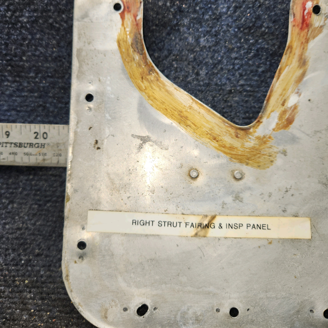 Used aircraft parts for sale, 65688-001 PIPER PA28-140 Main Landing Gear Plate Assy - RH