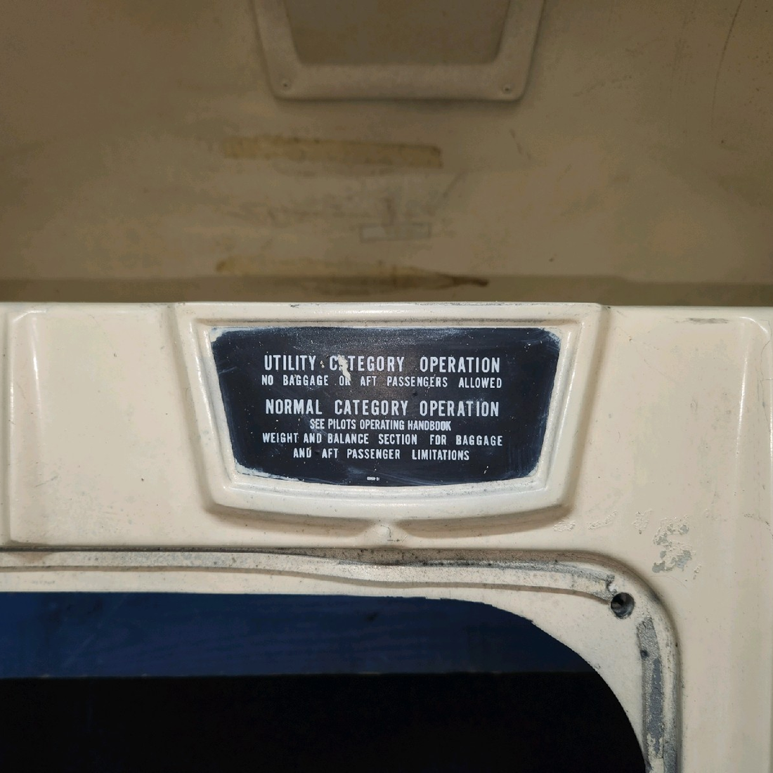 Used aircraft parts for sale, 79836-002 piper PA-28-181 Rear Cabin Bulkhead Hat Shelf
