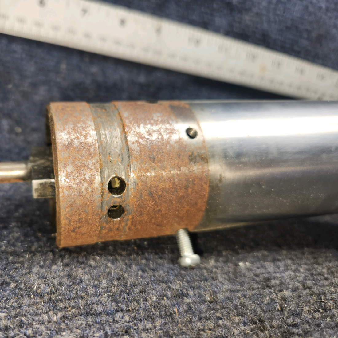 Used aircraft parts for sale, 35-524041-602 Beechcraft F35 Control Column Assembly With Hanger, Knees, Links