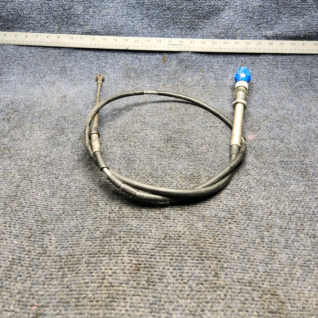 Used aircraft parts for sale, 36-380061-3 Beechcraft F33A VERNIER PROPELLER CONTROL CABLE ASSY (L: 75.25”)