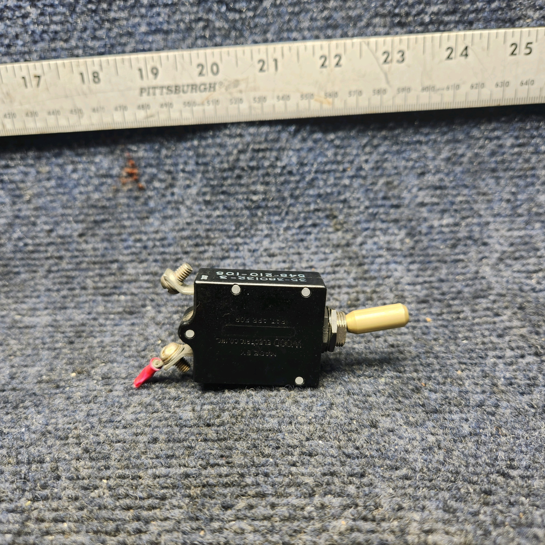 Used aircraft parts for sale, 35-380132-3 Beechcraft F33A WOOD TOGGLE SWITCH (10A)