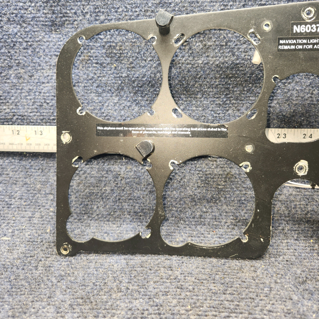Used aircraft parts for sale, 0413459-1 Cessna C-150J Shock-Mounted Instrument Panel with Lights